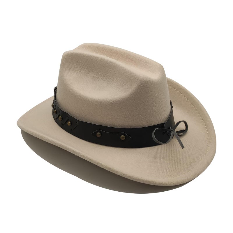 Willheoy Kids Cowboy Hat for Girls Boys Western Cowgirl Hat with Buckle Belt Unisex Wide Brim Fedora Hat Dress Up Costume - Image 4
